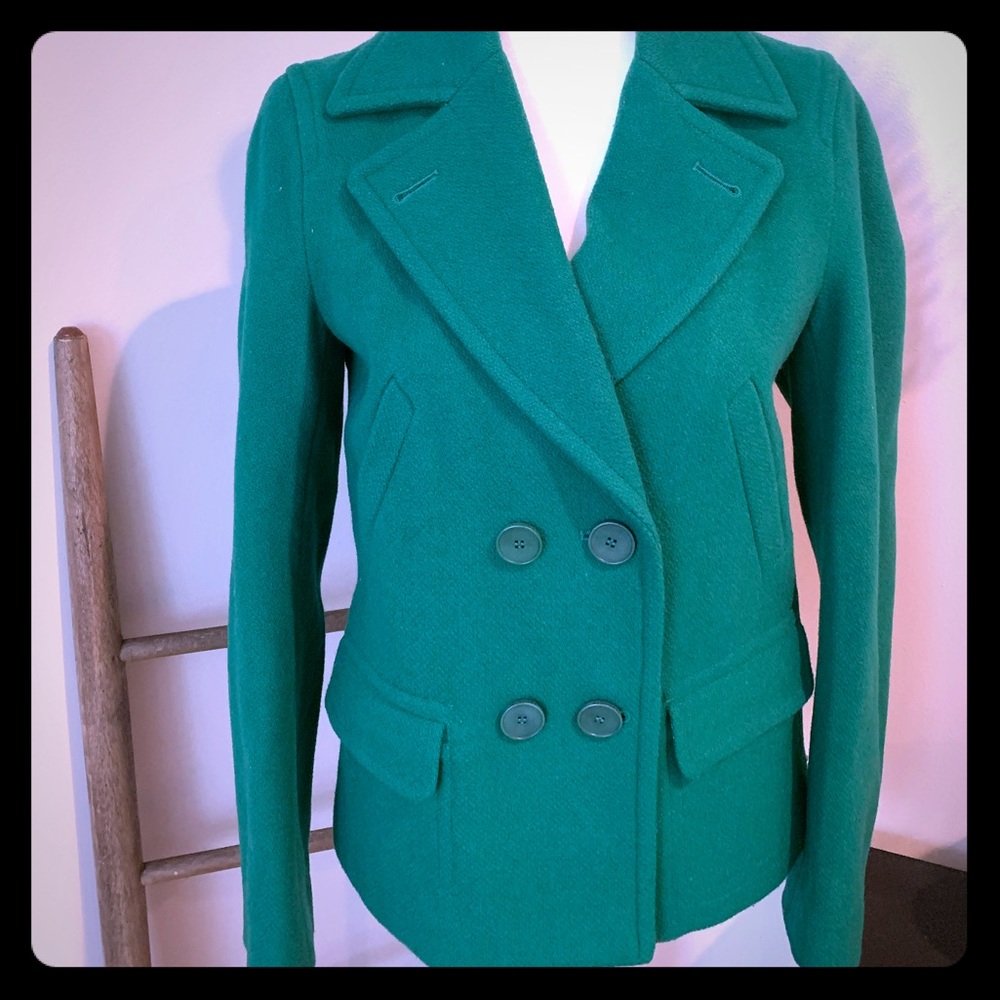 Lacoste, wool jacket, green, size 36